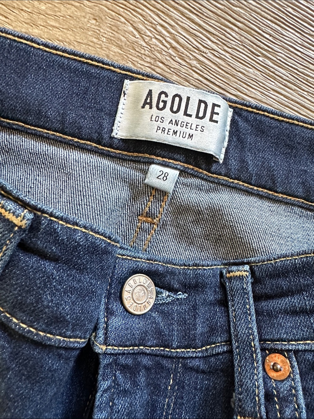 AGOLDE Indigo Dark Blue High-Rise Jeans